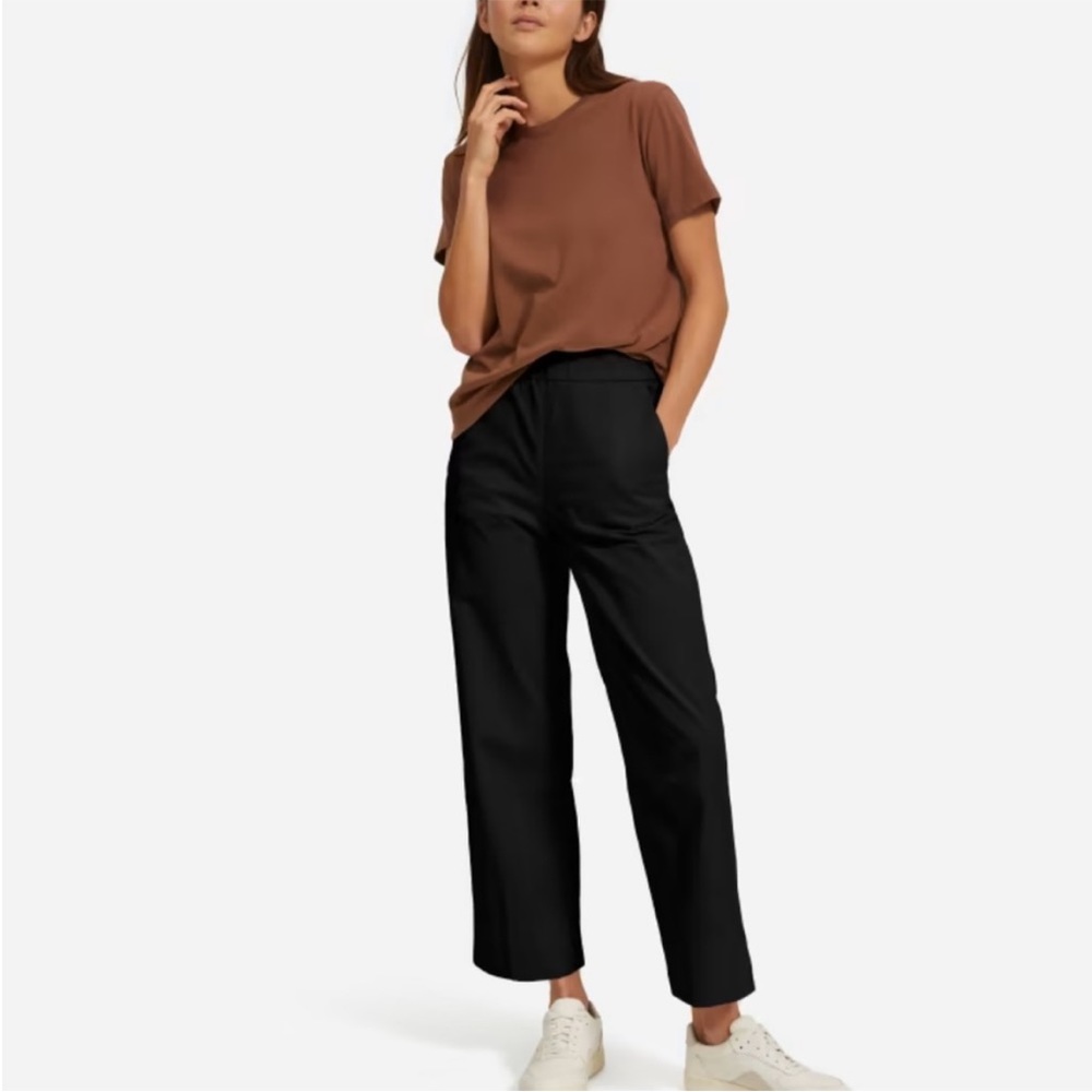 Everlane Easy Pant Black Size Large Organic Cotton